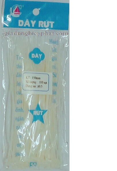 Dây rút trắng bằng nhựa 5size (100-150-200-250-300mm)