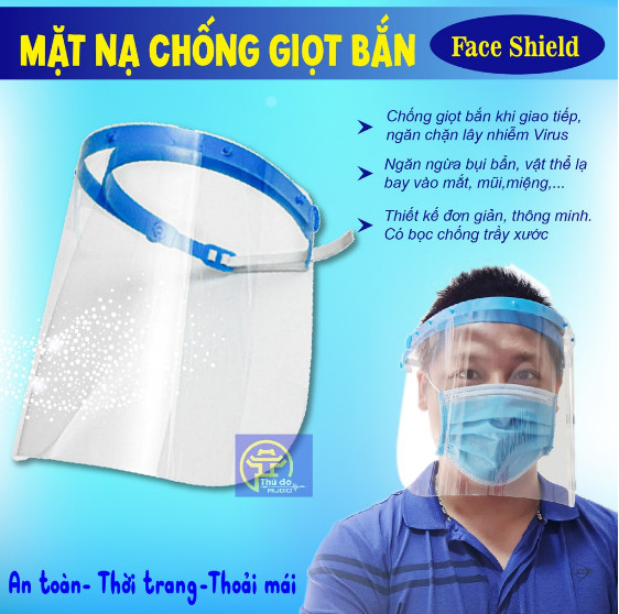Combo 50 Mặt nạ chống giọt bắn, bụi bẩn, sương mù có bọc chống trầy xước loại tốt - Mặt nạ Face Shield