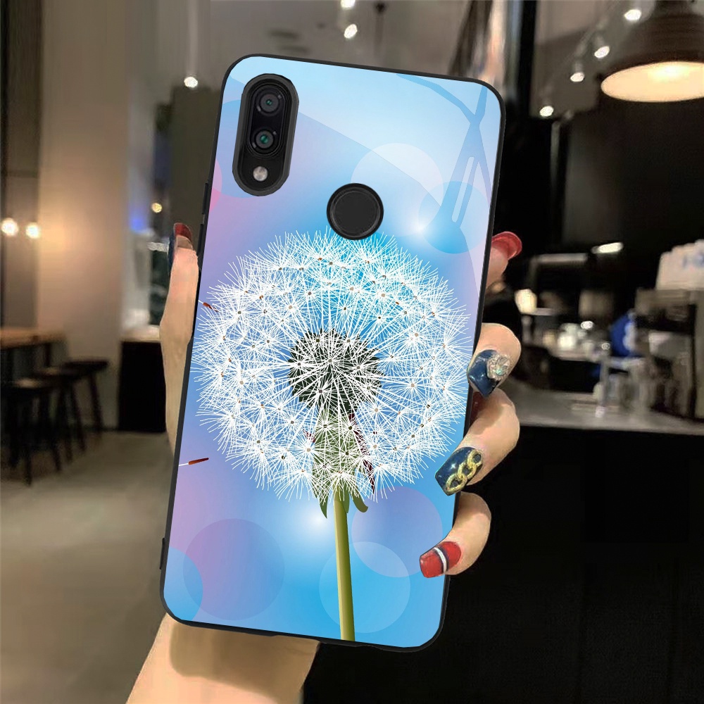 Ốp Xiaomi Redmi 7, Note 7, Note 7 Pro Mặt kính cường lực sáng bóng, cao cấp