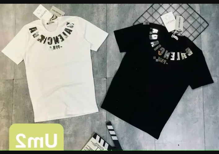 Áo thun TAY NGẮN tráng gương BẠC balen VÒNG CỔ (TAY LỠ IB)