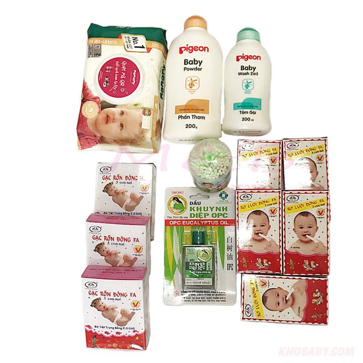 Combo sơ sinh trọn gói mẹ tròn con vuông
