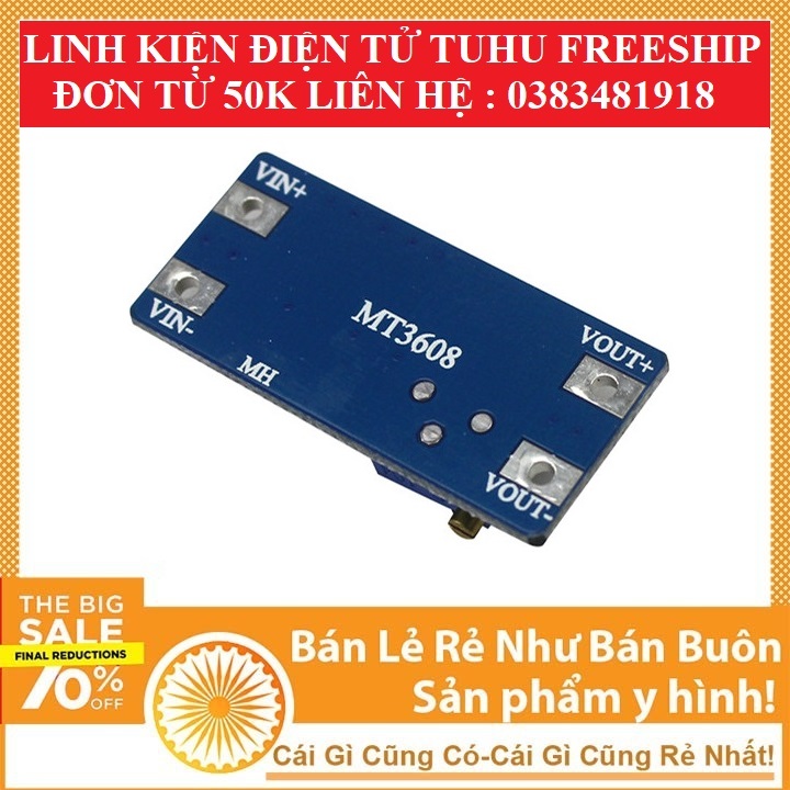 Module Tăng Áp BOOST DC-DC 2-24VDC 2A MT3608