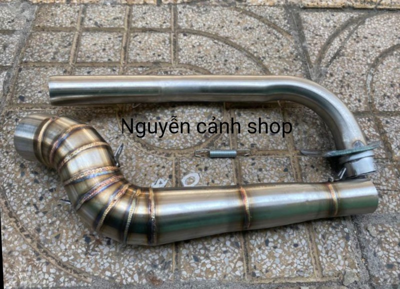 cổ pô gắn xe Cub 50 mẫu STB
