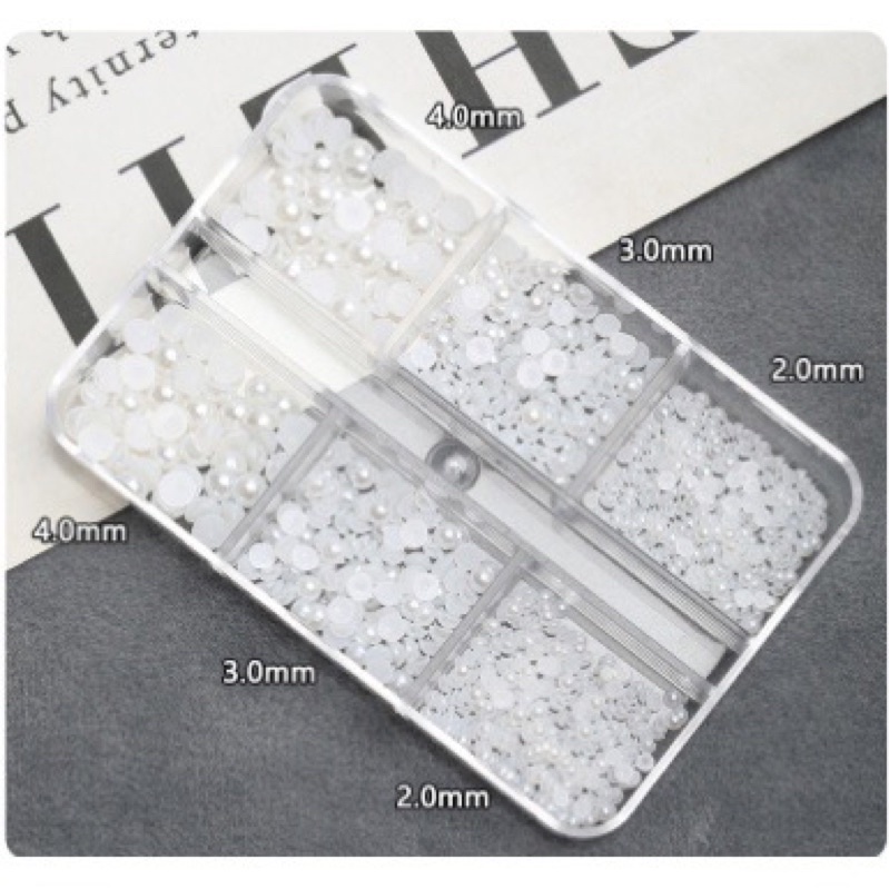 Ngọc nửa mix đủ size trang trí móng siêu xinh