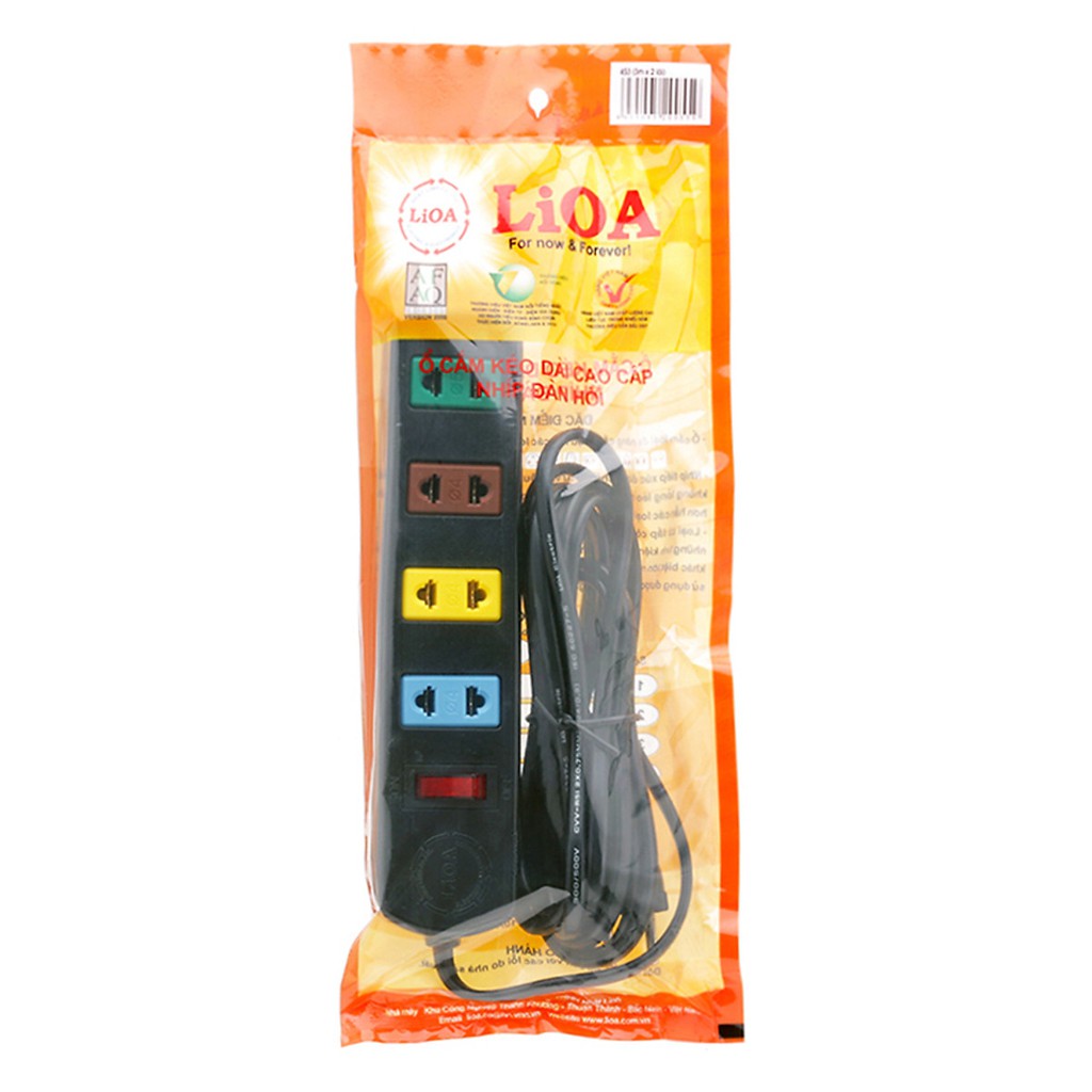 Ổ cắm nối 4 lỗ Lioa