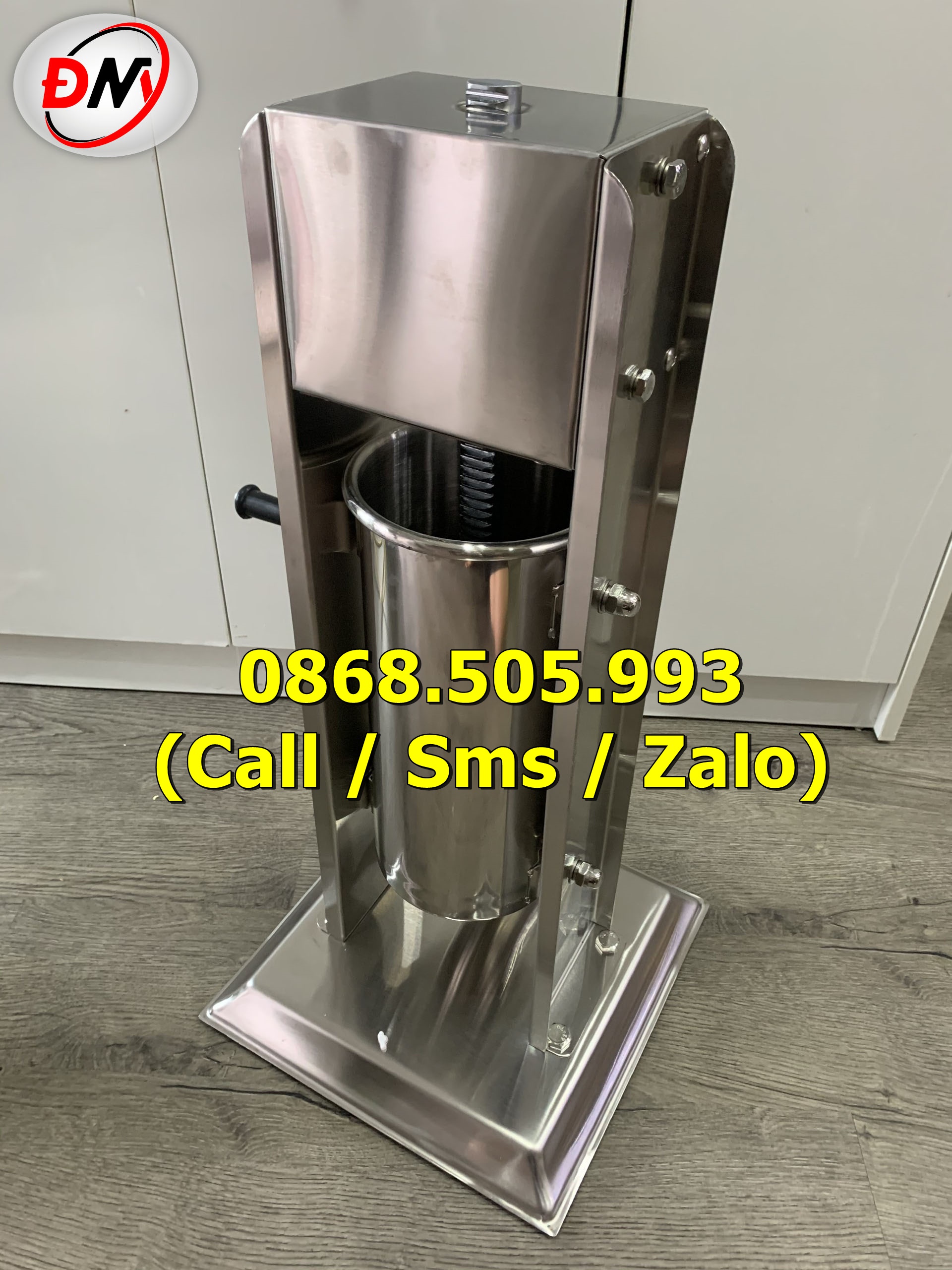 Máy dồn lạp xưởng, nhồi xúc xích, đùn lòng dồi sụn 7l 5l 3l 2l chất liệu inox 304