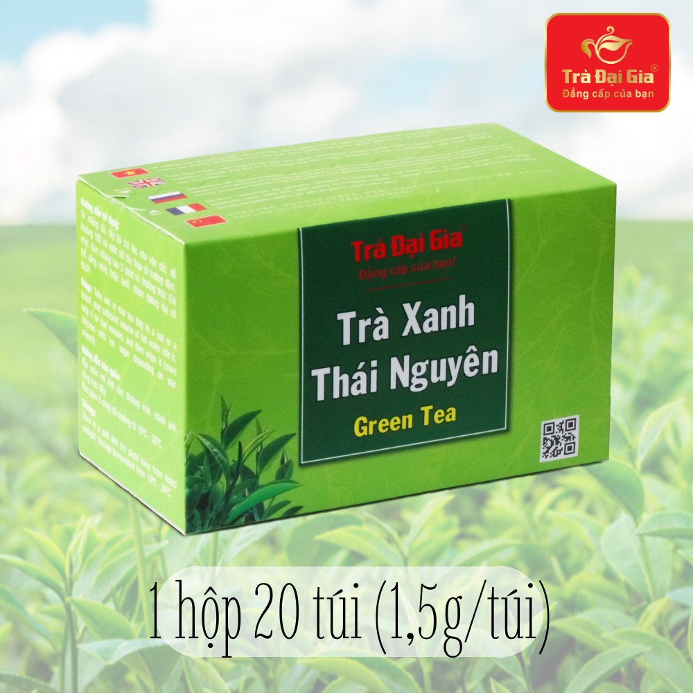 Trà xanh Thái Nguyên - Trà Đại Gia (1 hộp 20 túi lọc)
