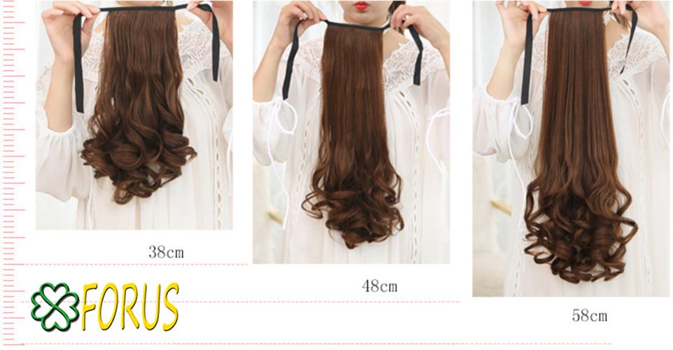 Tóc cột xoăn đuôi 48cm D15 😍FREESHIP😍 buộc tóc giả nữ Sỉ 40k đuôi tóc giả nữ thời trang, cột xoăn tóc giả