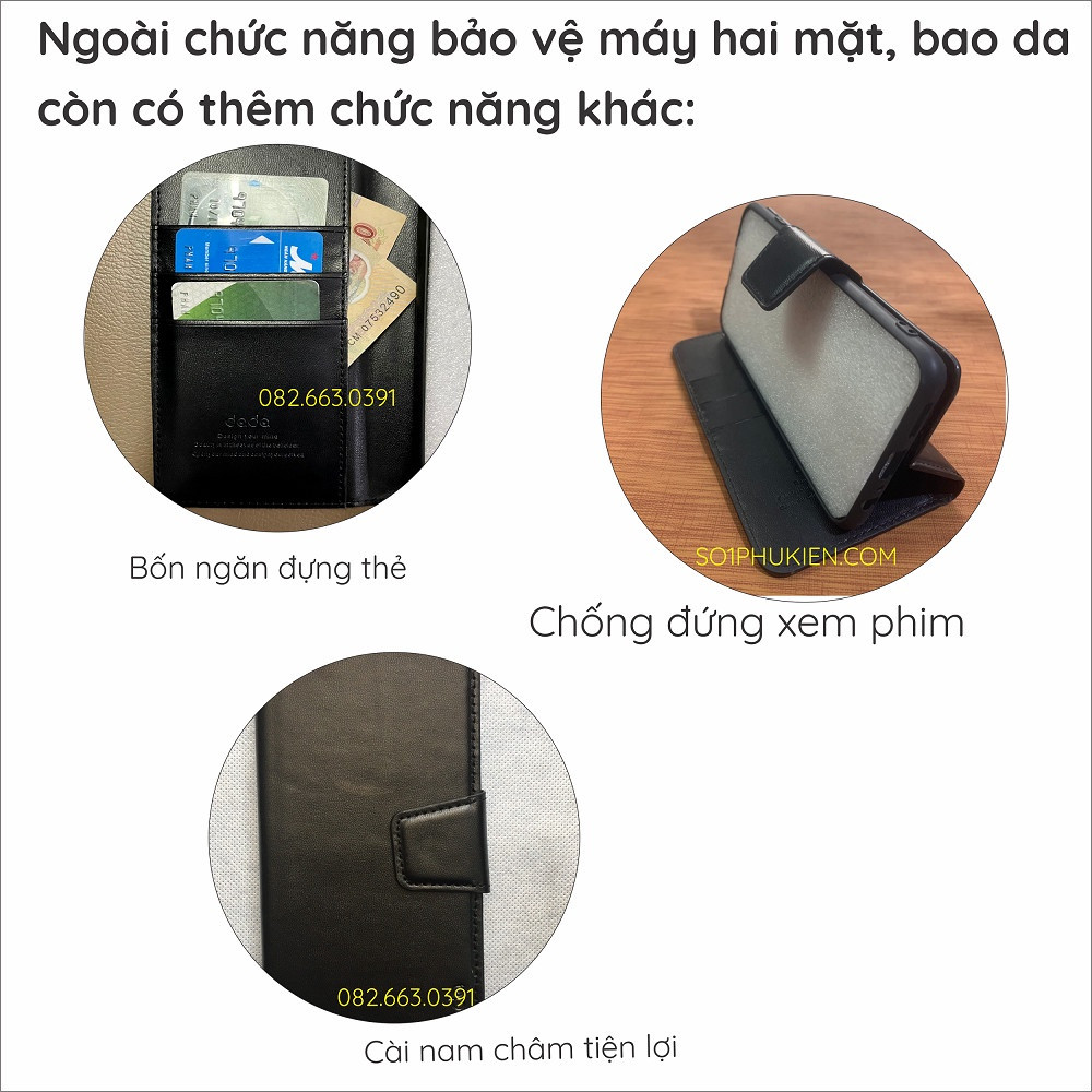 Bao da vsmart bee 3 cao cấp