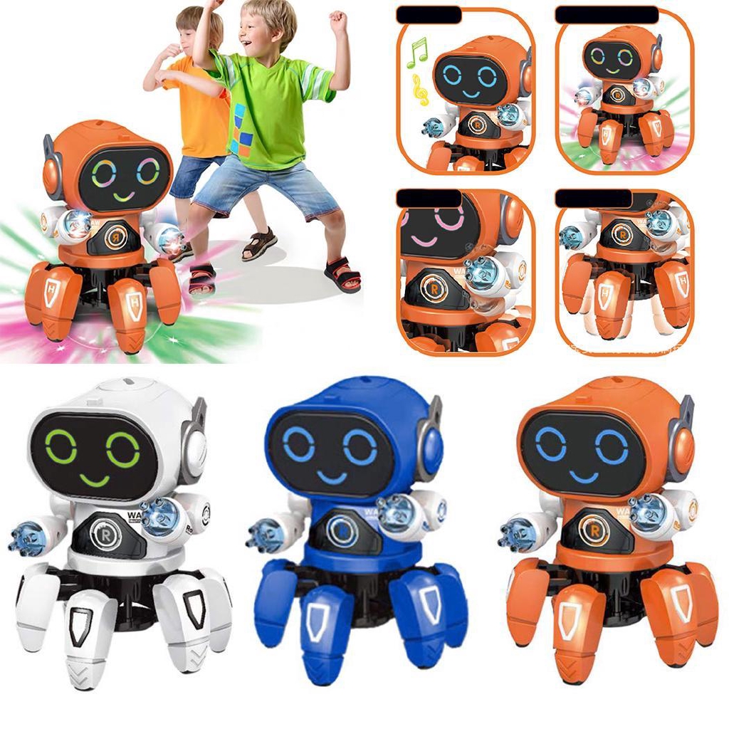 [HCM]ĐỒ CHƠI MÔ HÌNH ROBOT 6 CHÂN PHÁT NHẠC