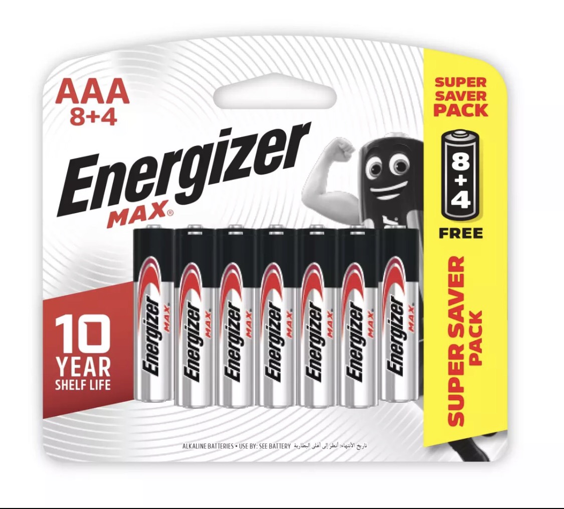 [HCM]Pin Energizer Alkaline Max AAA E92 8 tặng 4