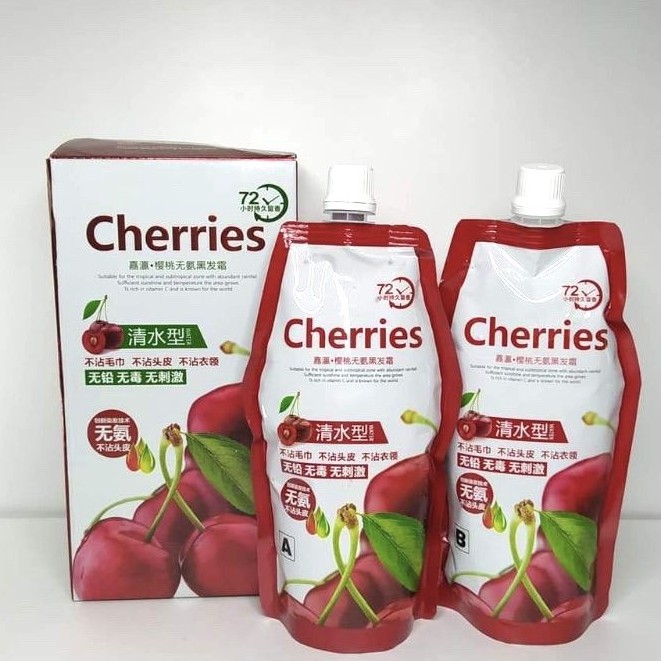 Nhuộm đen phủ bạc túi cheries 500ml x 2