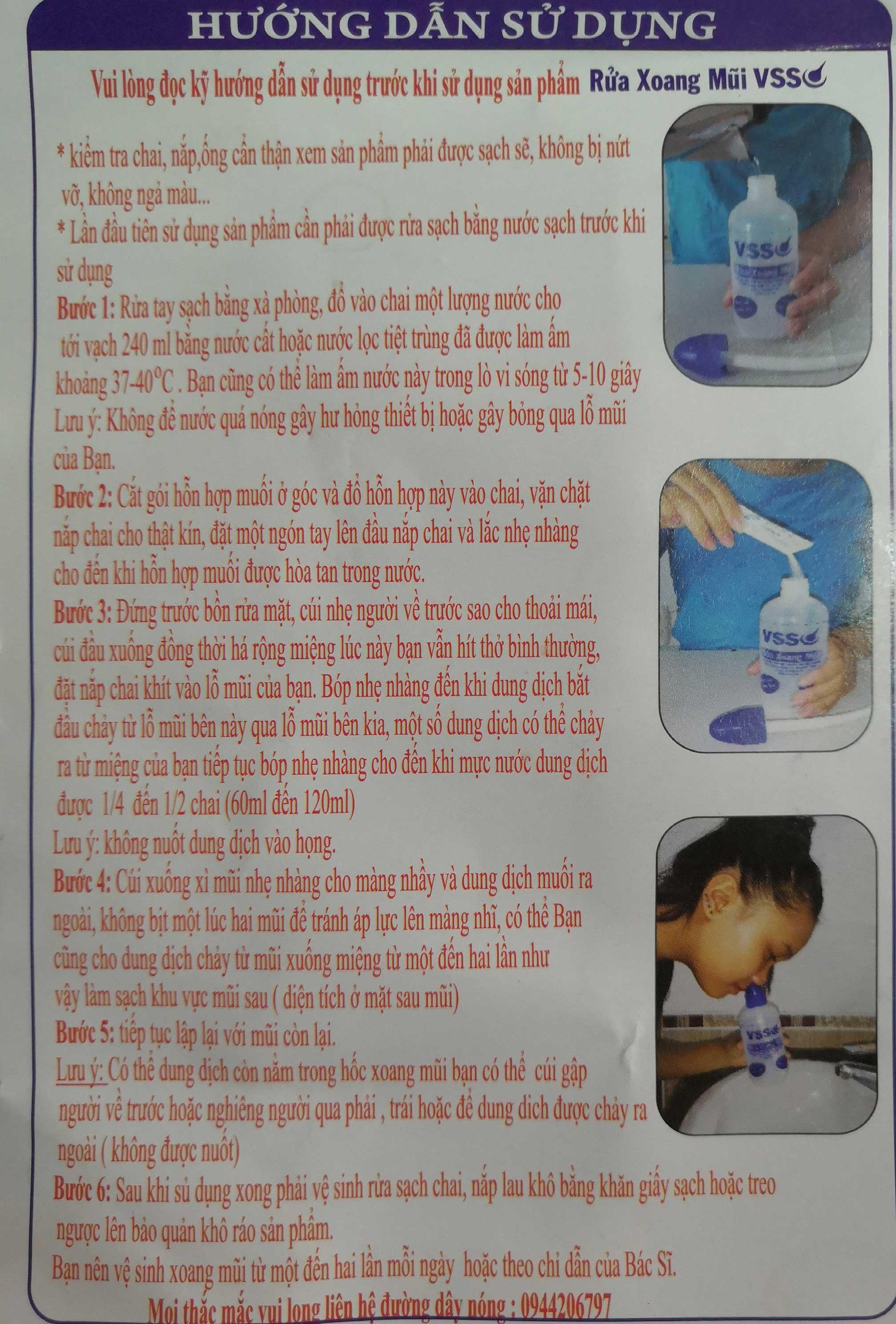 [HCM]BÌNH RỬA MŨI CHO BÉ VÀ NGƯỜI LỚN VSS – THÁO SET CHỈ CÓ BÌNH
