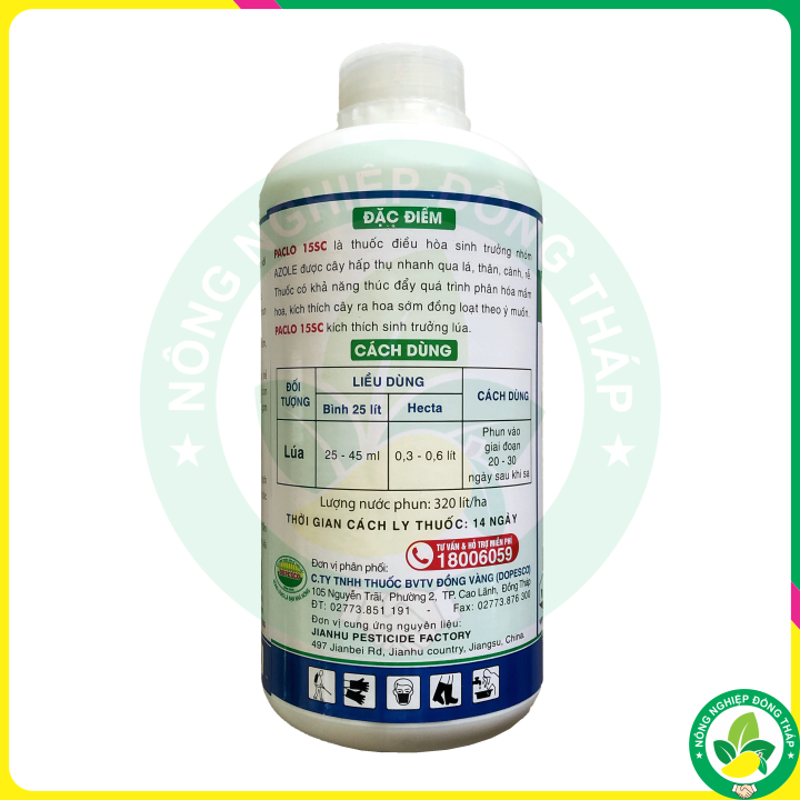 Điều Hòa Sinh Trưởng PACLO 15SC (chai 1 lít)