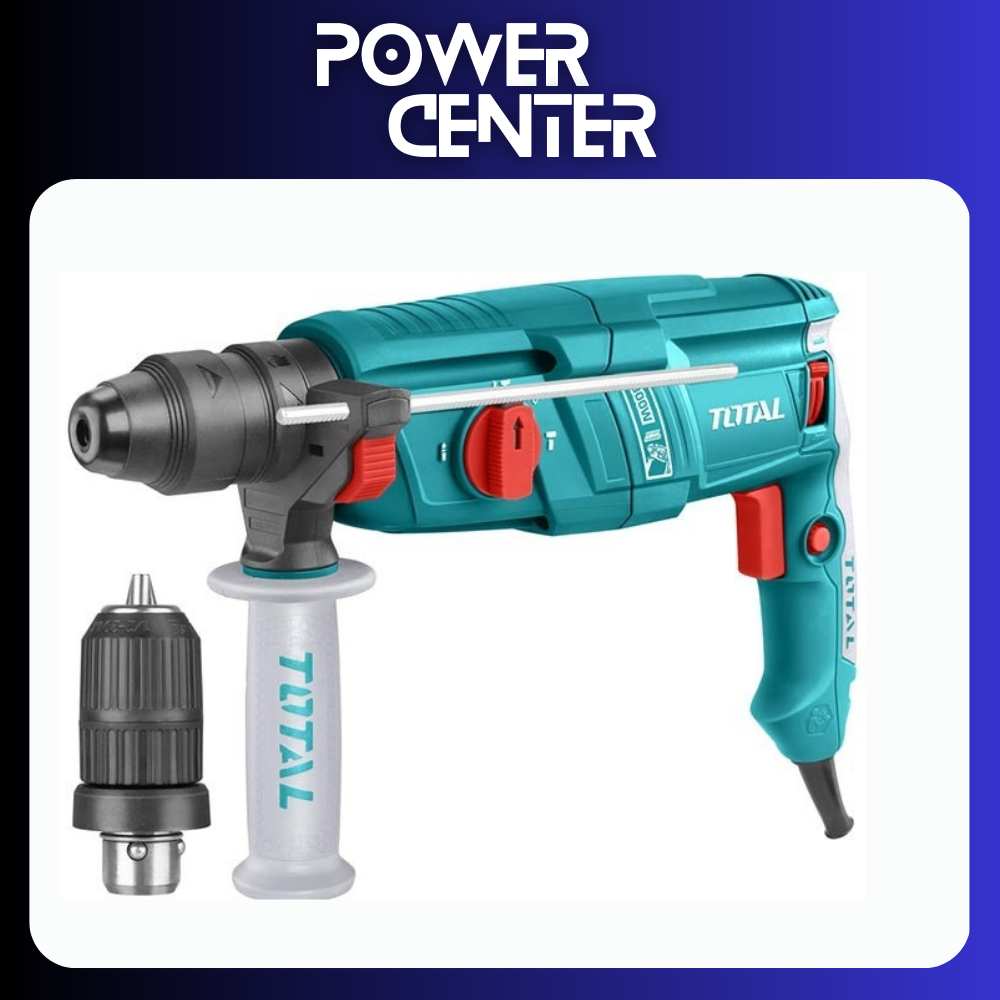 26mm máy khoan đục bê tông 3 chức năng 800w total - tặng 3 mũi khoan, 2 mũi đục - hàng chính hãng - th308268-2
