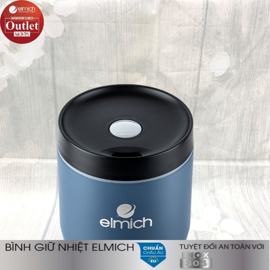Cốc giữ nhiệt inox 304 Elmich EL-8013OL (Dung tích 480ml - Mầu Xanh - Giữ Nóng 8h, Giữ Lạnh 12h)