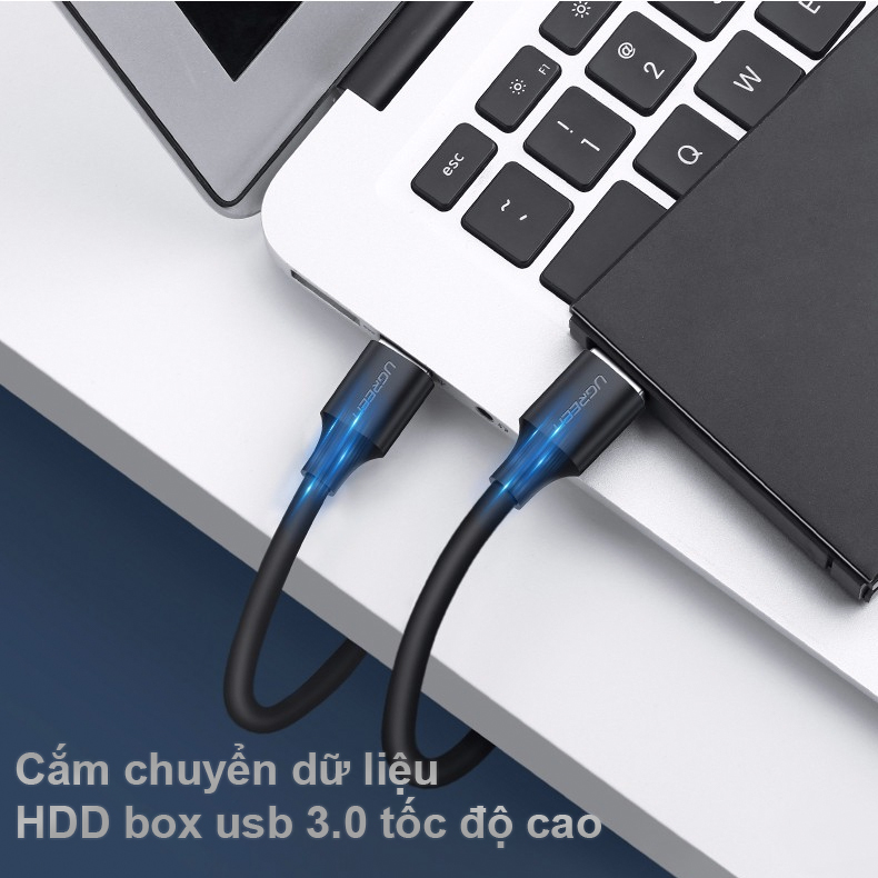 Cáp USB 3.0 đực Ugreen US128 0.5M đến 2M - Dây USB 3.0 AM-AM