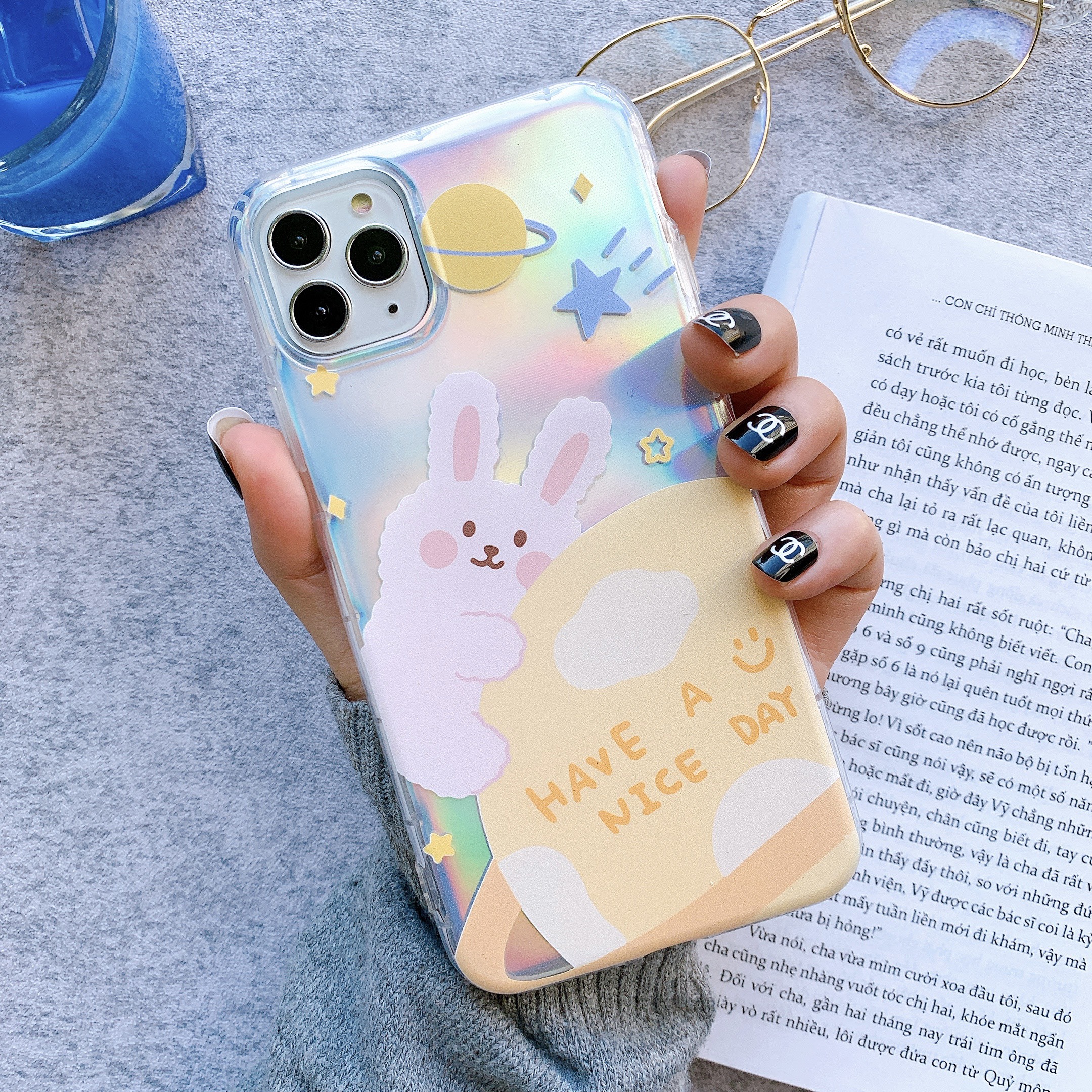 Ốp Lưng Silicon Chống Sốc Have A Good Day ( Kèm Miếng Phản Quang )