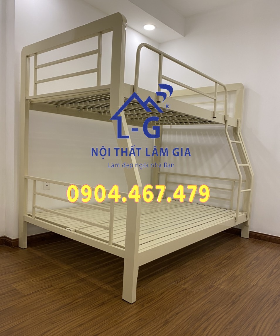 Giường tầng sắt hộp 4x8 chịu lực cực tốt