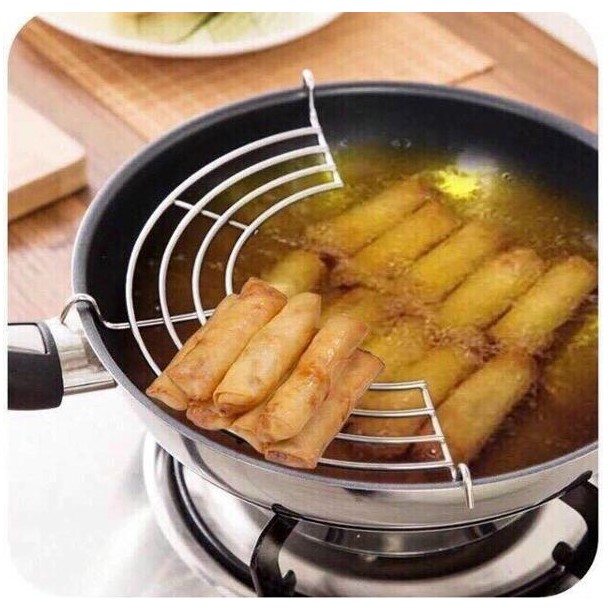 [HCM]VỈ GÁC CHẢO CHIÊN INOX SIZE 26CM