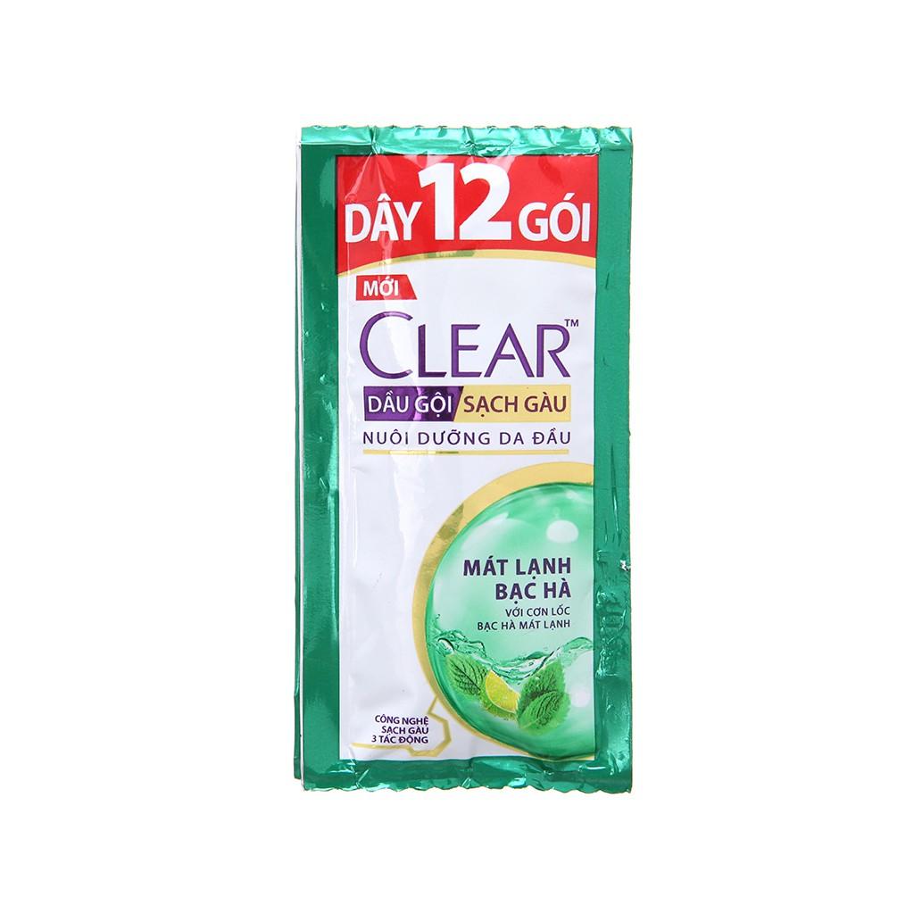 Dầu Gội Clear Bạc Hà Dây 12 Gói