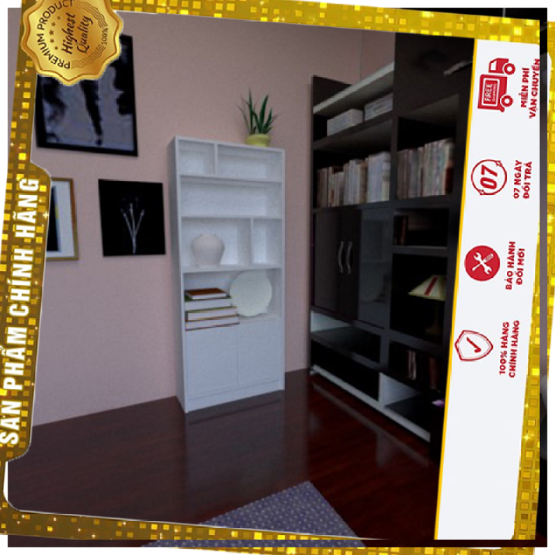 Giảm Giá Tủ gỗ Trang Trí - Tủ Sách kết hợp Gỗ MDF 17mm Mẫu mới hiện đại A858
