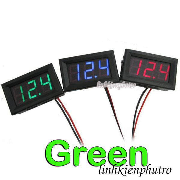 Đồng hồ đo áp dc 5.0-120v - green