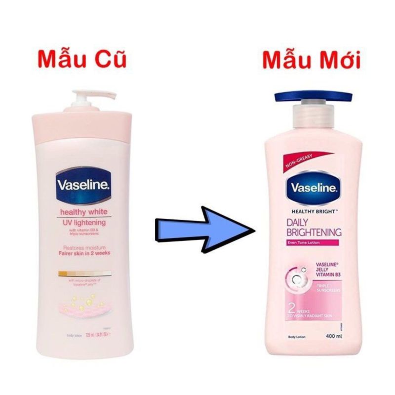 [HCM]Sữa dưỡng thể Vaseline Healthy White UV Lightening 725ml màu hồng Chai lớn