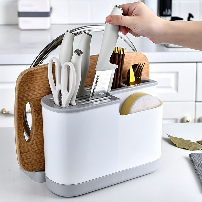 Kệ để dao thớt thìa đũa, kệ để đồ nhà bếp có ngăn để thớt vung nồi, kệ để dao thớt tiện lợi siêu xịn