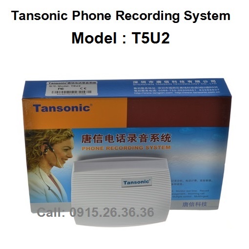 BOX GHI ÂM ĐIỆN THOẠI TANSONIC 2 LINE (CẮM CỔNG USB) T5U2