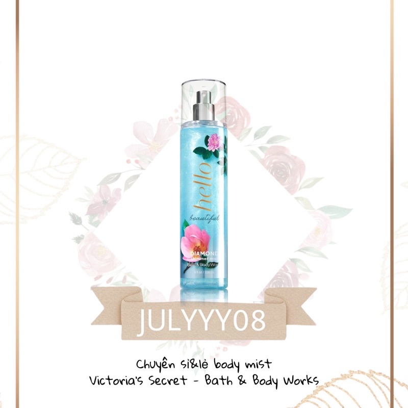 Xịt thơm Bath and Body Works Hello Beautiful 30ml/50ml/100ml +jɥȽÿ08+