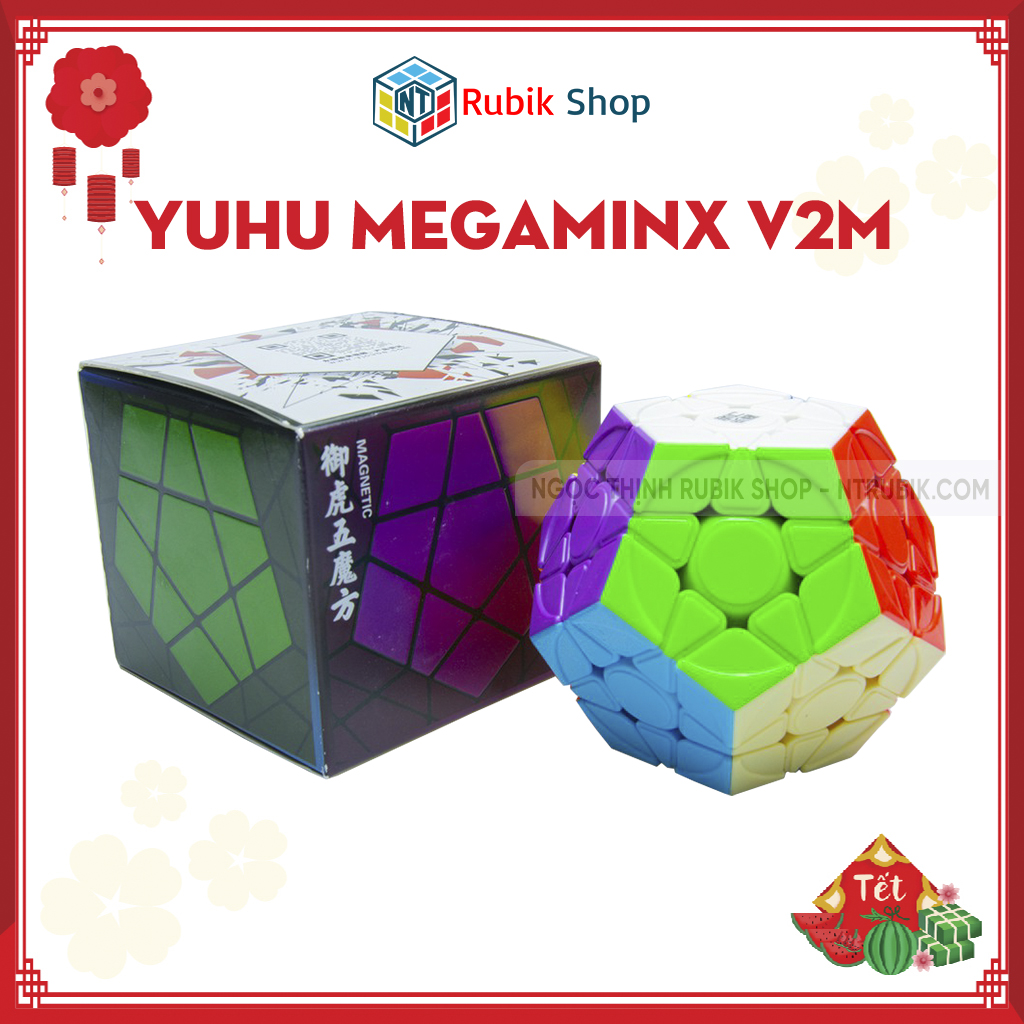 Rubik biến thể 12 mặt YongJun Yuhu Megaminx V2 Magetic Stickerless Hãng