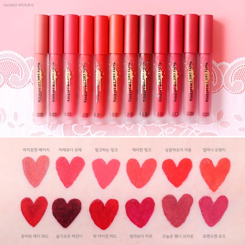 [Etude House] Son kem lì Etude House Matte Chic Lip Lacquer