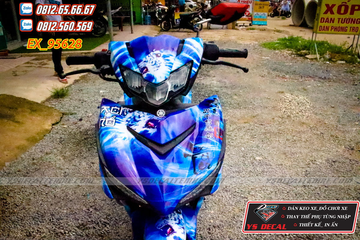 Tem trùm Ex150 xanh GP mẫu  Bạch Hổ