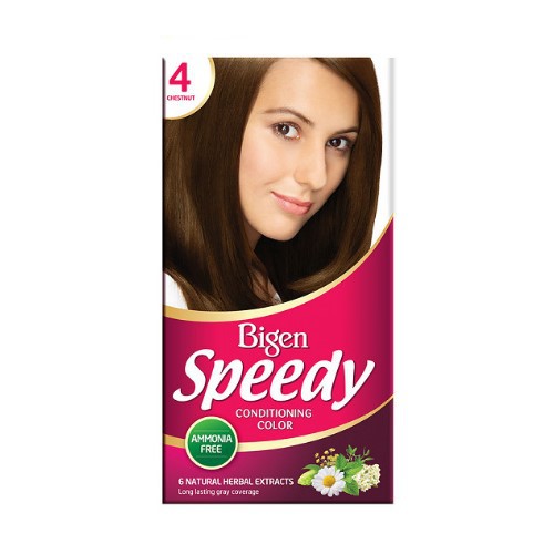 [HCM]Thuốc nhuộm tóc Bigen Speedy Conditioning Color số 4 màu nâu hạt dẻ 80g