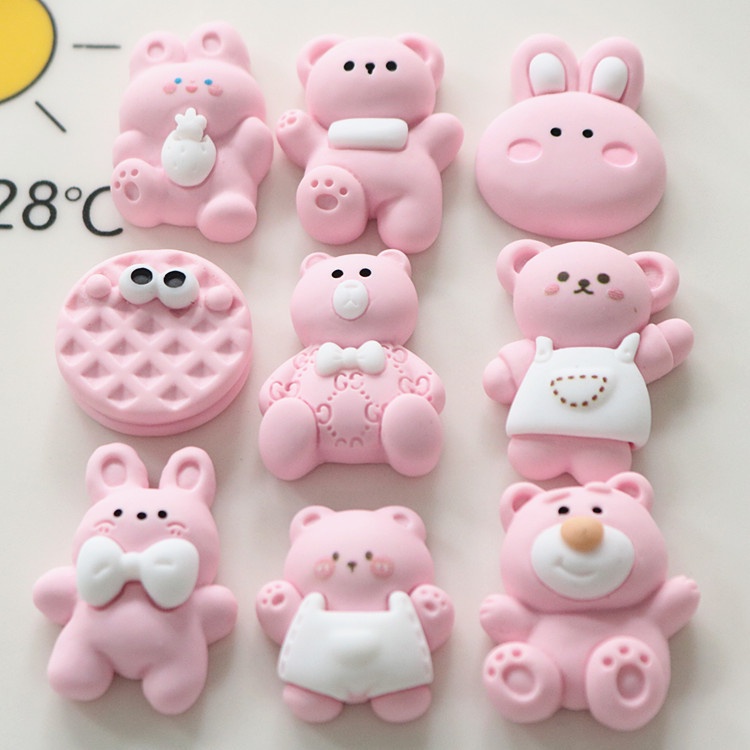 Sticker Gắn Dép Hình Thỏ Gấu Hồng Dễ Thương Đáng Yêu - MixASale