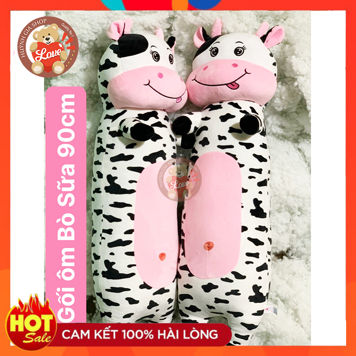 [XẢ KHO]Thú ôm - gối ôm bò sữa cao cấp - kích thước 90cm