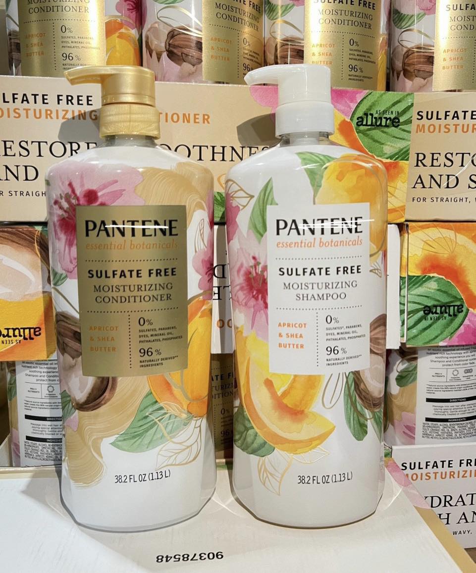 Dầu gội pantene essential botanicals 1.13l (Apricot & Shea Butter)
