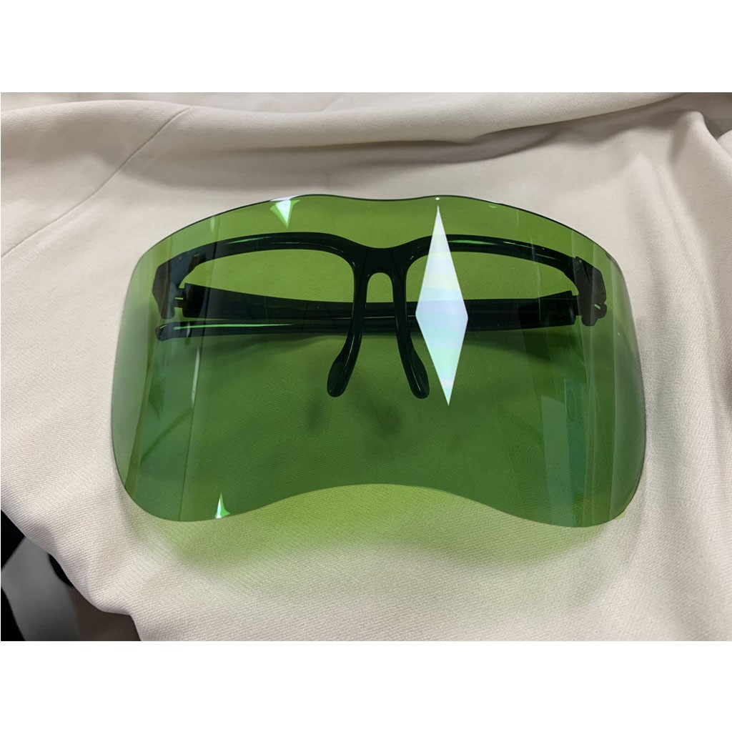 【4 Color Available】Faceshield Face Shield Acrylic Full Face Shield Visor Fiber Glass Oversized Sunglasses Glasses Goggle Guard Protector Comfortable Unisex Face Shield Korean Oversized Large Mirror Hard Eyes Protection Goggles