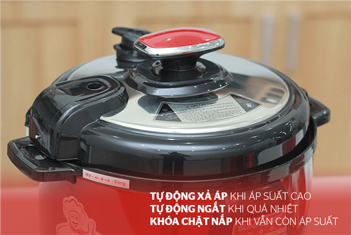 [HCM]Nồi áp suất điện SUNHOUSE SH1552 5Lít (Màu đỏ)