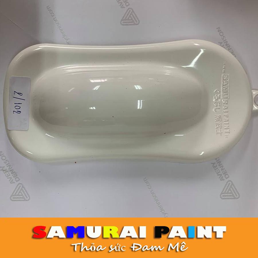 Sơn samurai màu trắng - Chai sơn màu trắng 102 sơn xịt samurai