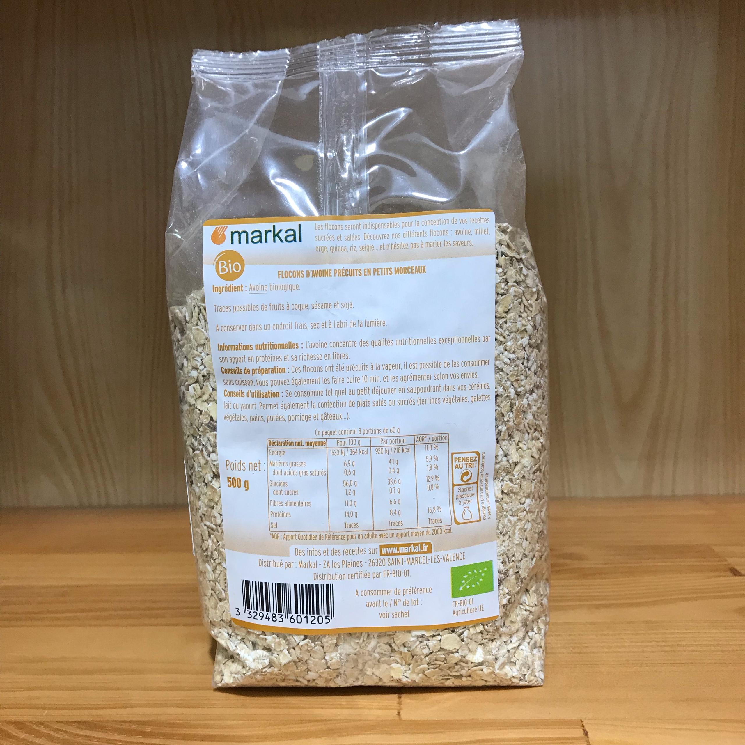 Hạt Yến Mạch Ăn Liền Hữu Cơ Markal Pháp 500g
