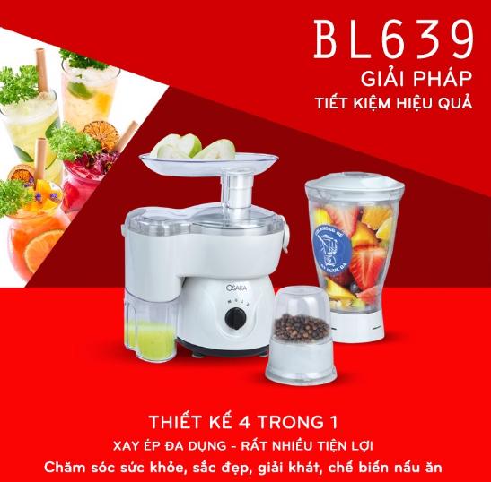 MÁY XAY ÉP ĐA NĂNG OSAKA BL639 (4 TRONG 1)