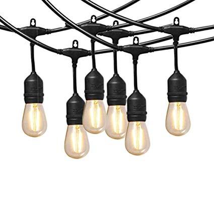 Dây đèn kín nước thả ngoài trời 10m -20 đui đèn E27