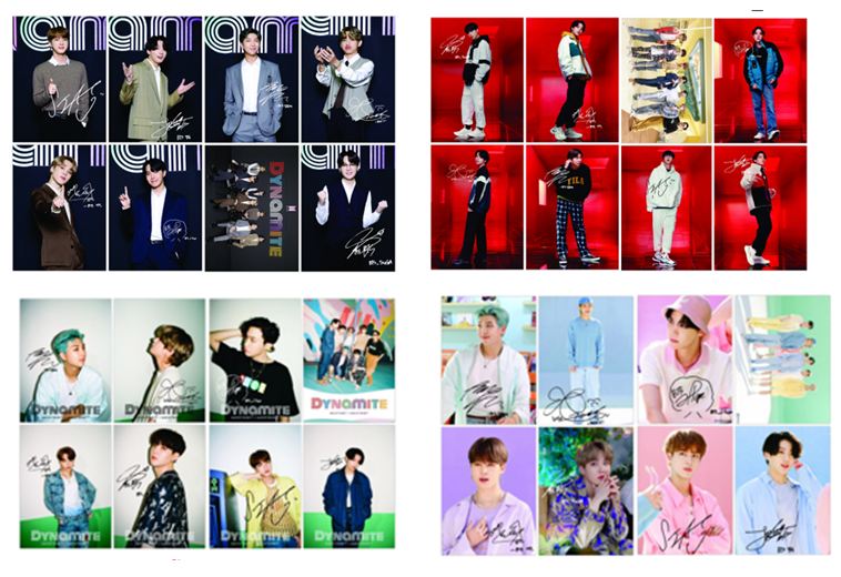 combo 32 postcard BTS có chữ ký không phai màu