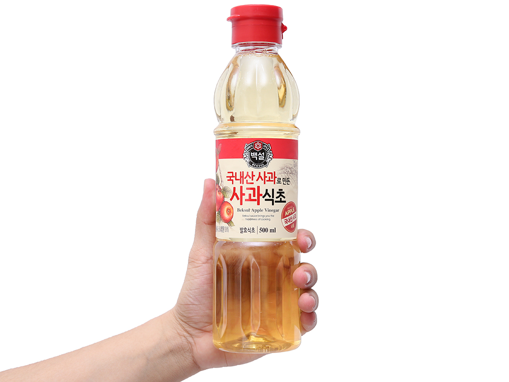 Giấm táo Hàn Quốc CJ Beksul chai 500ml (Date 23.09.2024)