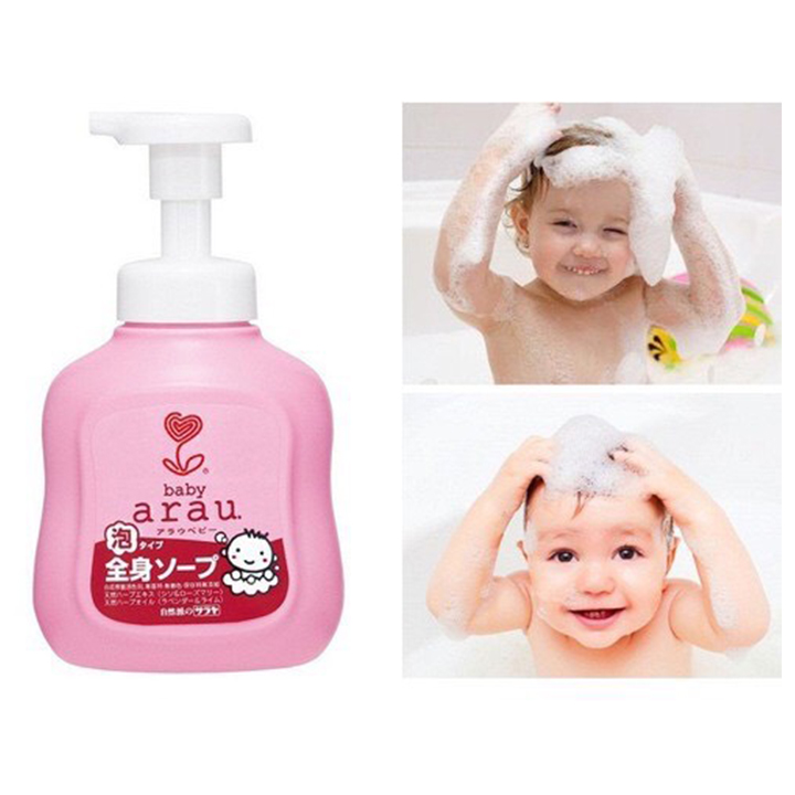 Bọt Tắm Gội Thảo Mộc Arau Baby bình 450ml
