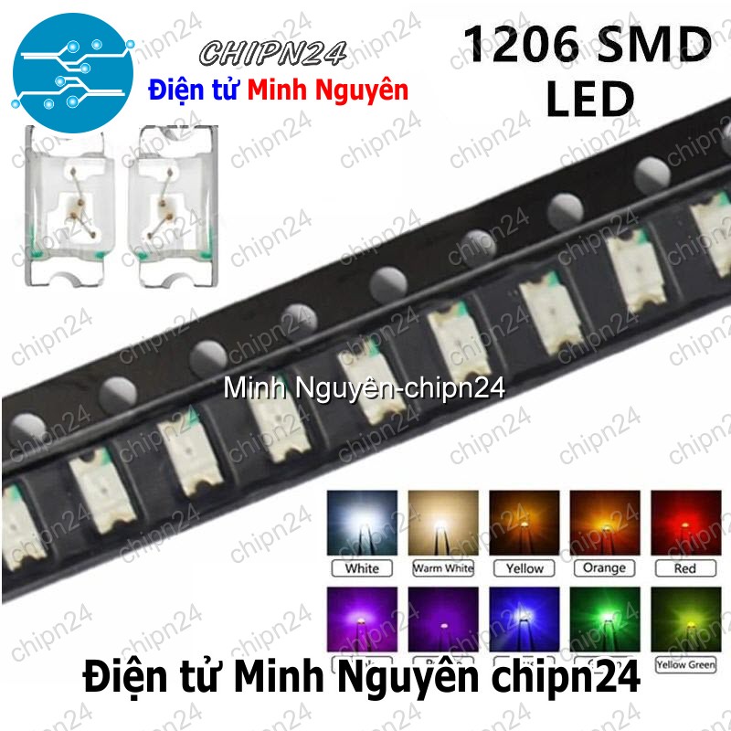 [25 con] (KX) Led dán SMD 1206 (Đỏ/Vàng/Xanh/Trắng/Cam) - [Chọn Loại] - HHH.00193