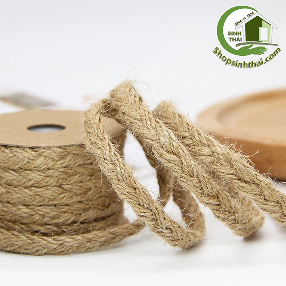 [HCM]Dây thừng bện thắt bím - dây gai - dây cói - dây bố thô trang trí handmade [ 1 mét ]