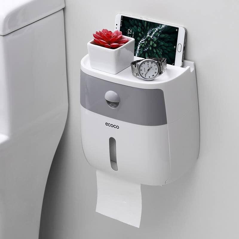 Hộp đựng giấy vệ sinh 2 tầng cao cấp Ecoco dán tường